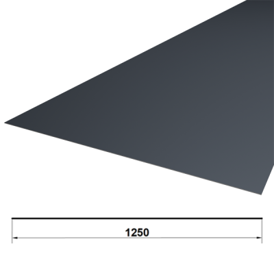Лист гладкий 2000х1250х0,4 RAL (7024) Графит